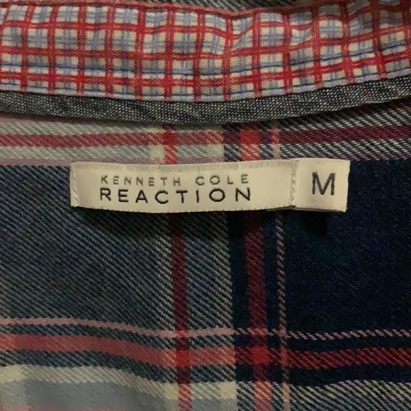 KENNETH COLE Plaid Button Up, M - Picture 2 of 3